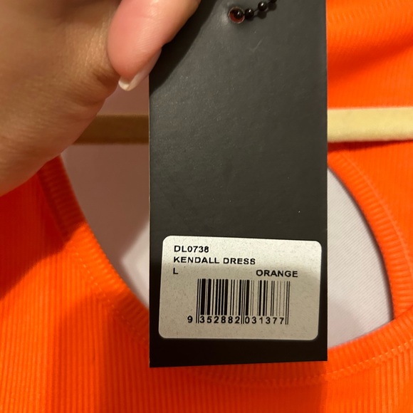 {BY.DYLN} Kendall Dress in Orange NWT - Picture 6 of 9